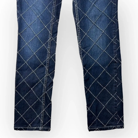 Isabel Marant Étoile Dark Blue Windowpane Diamond Jeans 38 - Picture 5 of 8